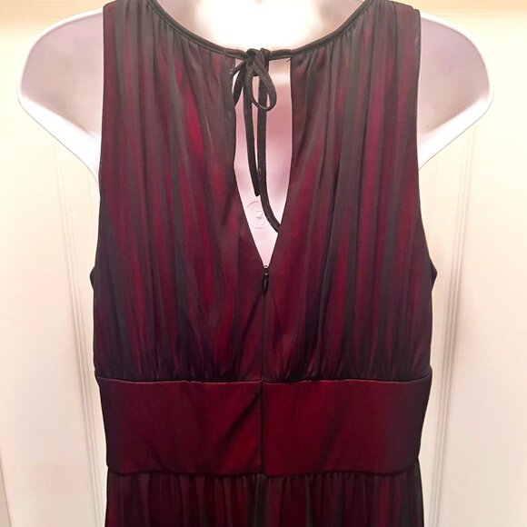 Jessica Howard Beaded/Sequins Waistline-Black Sheer/Red Lining-Size 12P-Formal - Picture 11 of 15